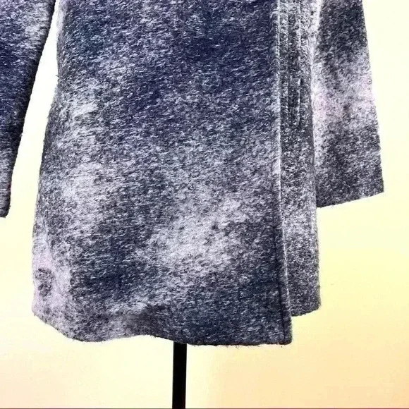 Nanette Lepore Sustainable Gray Ombre Wool Mohair Swing Jacket Coat Size S - Picture 6 of 16